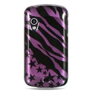VMG Samsung Stratosphere i405 Hard Design Case   Purple Black Zebra 