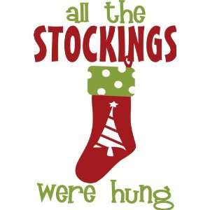 Wall Decal   Christmas (all the stockings.)   selected color Black 