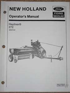 New Holland 272 Hay Baler Operators Owners Manual  