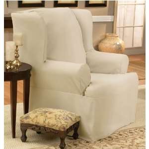   047293 Cotton Duck Wing Chair Slipcover (T Cushion)