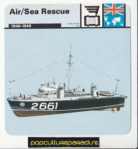 AIR/SEA RESCUE RAF British Recovery System WW2 WAR CARD  