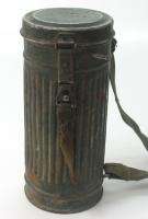 WWII GERMAN GAS MASK TIN BOX CONTAINER CANISTER  