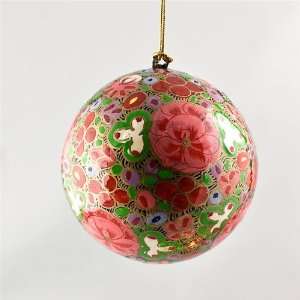  VioletPink Ball Ornament, Hand Painted Christmas Ornaments 