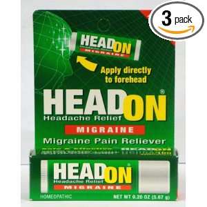 HeadOn Headache Relief for Migraine 0.2 Oz Sticks (Pack of 