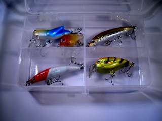 R00050 x5 Tackle Box With Fishing Lures  