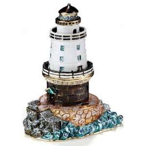    Light House 1 Bejeweled Jeweled Trinket Box