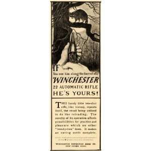  1908 Ad Winchester Repeating Arms 22 Automatic Rifle 