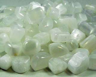 SELENITE 5 MD/SM Tumbled Stones Crystal Reiki Wicca Satin Spar Mineral 