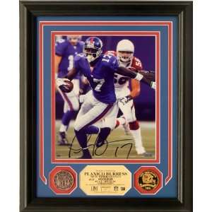  Plaxico Burress Autographed Photomint w/ 2 24KT Gold Coins 