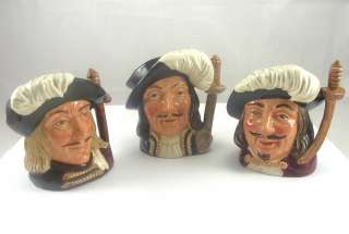Royal Doulton Mug Set Three Musketeers Small D 6452 D 6454 D 6453 4 