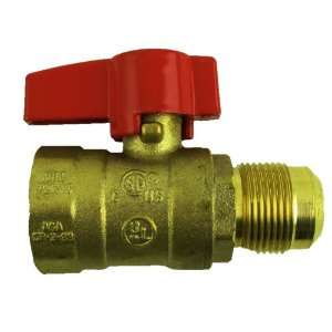 Aviditi 11162AVI Gas Ball Valve with Threaded by Flare Ends, 3/4 Inch 