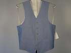   Suit Vest Silk Cotton Sky Blue White Brown Mens New NWT Wow $75.00