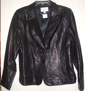 Brand New Worthington Black Lambskin Leather Jacket  