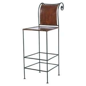  William Sheppee BRS002 26 Pub Leather and Iron Counter Stool 