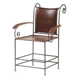  William Sheppee Iron/Leather Arm Chair