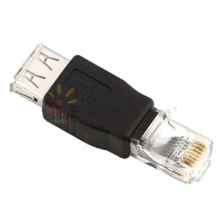 USB F to RJ45 Male Adapter Connector Ethernet Cable  