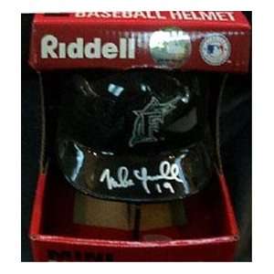  Mike Lowell Autographed Baseball Mini Helmet   Autographed 