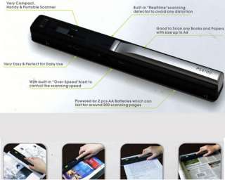   PS 4100 Handheld A4 Resolution 300x600 Dpi Portable Color Scanner Fast