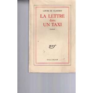  La Lettre dans un Taxi Louise De Vilmorin Books