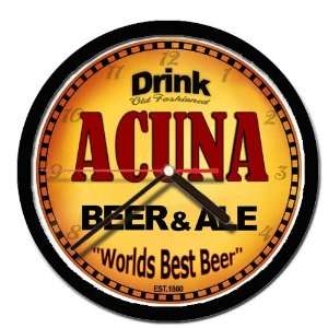  ACUNA beer and ale wall clock 