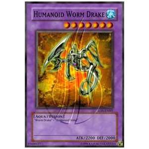   Worm Drake / Single YuGiOh Card in Protective Sleeve Toys & Games