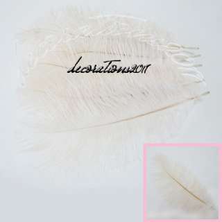 10PCS White Ostrich Feathers approx 10 12 25cm 30cm  