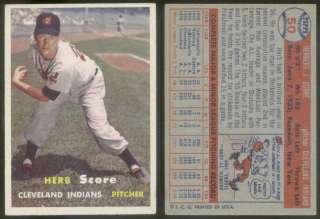 3101) 1957 Topps 50 Herb Score Indians EX+  
