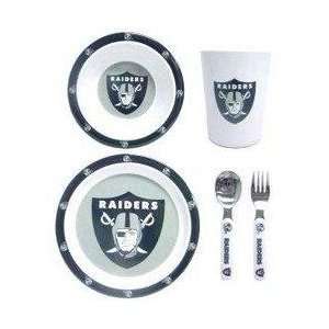  Oakland Raiders NFL Childrens 5 Piece Dinner Set Sports 