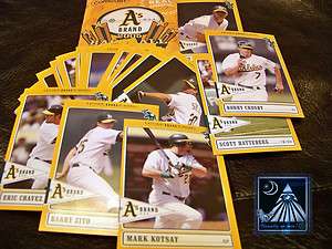   Team Set 32 cards OAKLAND AS Given at Home Game Mint Cards  