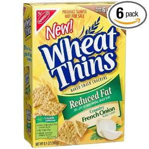 Wheat Thins Reduced Fat Country French Onion, 8.5 Ounce Boxes (Pack of 