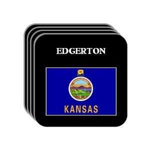 US State Flag   EDGERTON, Kansas (KS) Set of 4 Mini Mousepad Coasters