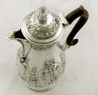 English Sterling Silver Geo II Coffee Pot William Woodward 1731  