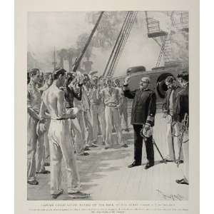   War Captain Philip Texas T. De Thulstrup Battleship   Original Print