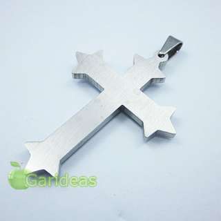   Stainless Steel Multi Cross Chain Pendant Necklace Item ID3591  