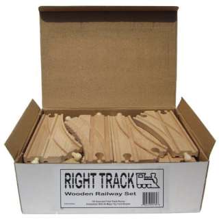 100 Piece Wooden Train Track Pack   Fully Compatible with Thomas 