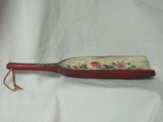 Vintage Wooden Feed Spoon   Hand Decorated  