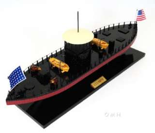 USS Monitor Civil War Ironclad Wooden Ship Scale Model 24 US Navy 