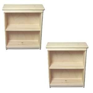  2 New Small Kids Bookcase Kit Hand Crafted Wood Pine 