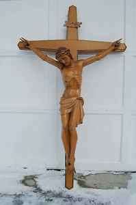 Hand Carved Wood Crucifix (5 Cross w/Corpus) chalice  