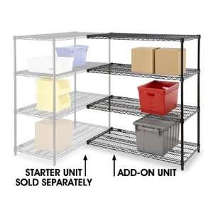  Adjustable Open Wire Shelving Add On Unit, 24 x 12 x 86 