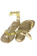 121AVENUE Beautiful Adorable Sandals Gold NEW 7.5 6 6.5  