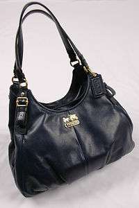 NWT COACH Madison Leather Maggie Bag #16503 Navy  