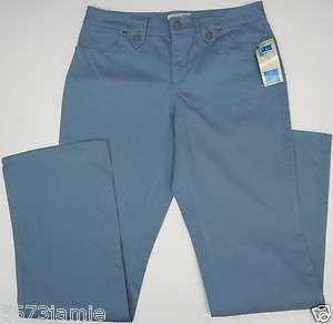Petite Women Khaki Chino Cotton/Spandex Blue Western Pants Covington 