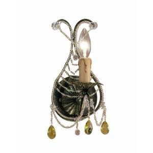  Crystorama Abigail Wall Sconce Adorned with Light Topaz 