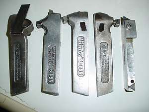 ARMSTRONG No 1 Lathe Tool Holder Set 5 Holders U S A 1R 1L 1S 31R 