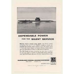   Submarine GM Cleveland Diesel Engine Print Ad (49279)