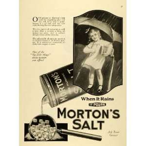  Ad Morton Table Salt Spice Condiment When it Rains it Pours Slogan 