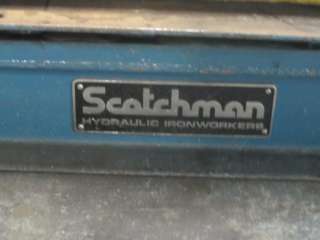 Scotchman 40 Ton Ironworker model 314L71980 Hydraulic with dies 