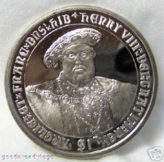 BVI KINGS AND QUEENS HENRY VIII 2007 $1 CUNI COIN UNC  
