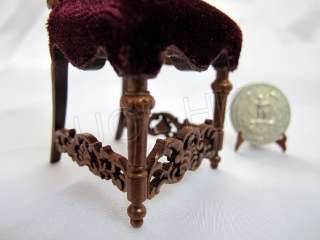 Walnut Carved 1Scale Spectacular Side Chair For Doll House  FREE 